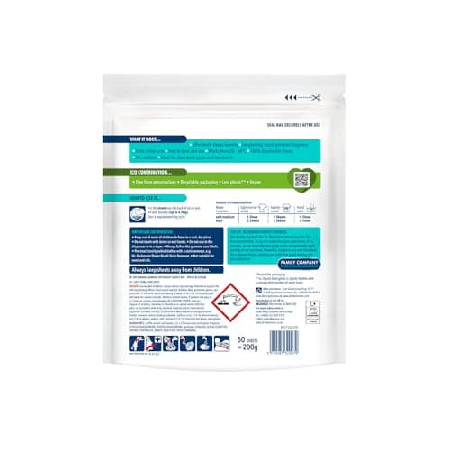 Dr. Beckmann Laundry Detergent Sheets, BIO, Fresh Blossom, 50 Sheets — view 2