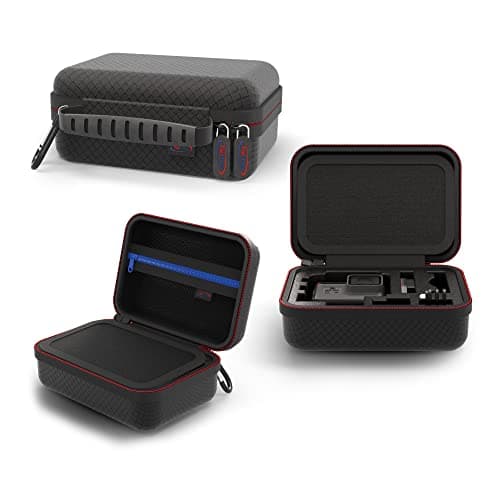 Digicharge Carry Case for Action Cameras Gopro Lit Hero Hero13 13 Hero12 12 Max 2/DJI Osmo Action 5/11 Mini 10 9 8 Akaso Apexcam Dragon Touch Vemont Cam Small (17x13x7cm)