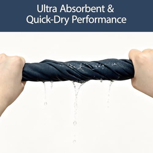 Sevenpers Microfibre Towel Gym towel Quick Dry Navyblue 40x80cm — view 5
