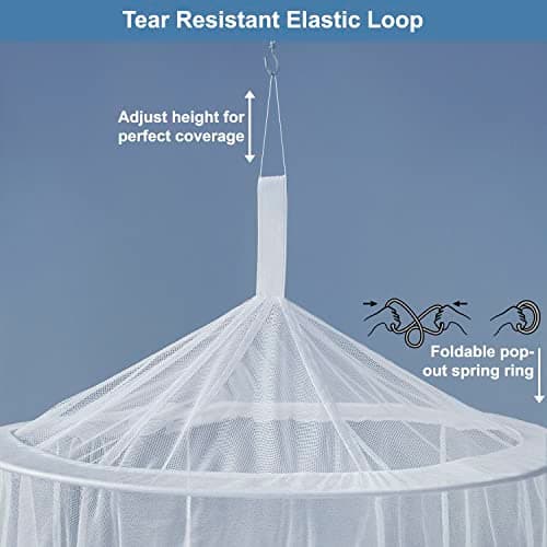 White Mosquito Net for Queen & King-Size Beds – 2-Opening Bed Canopy — view 2