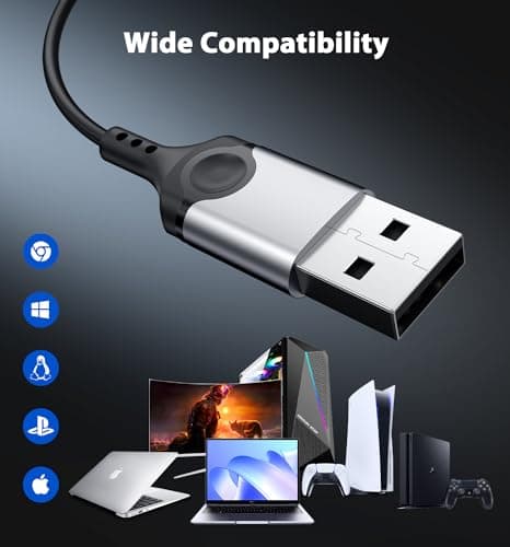 ACAGET USB Earphones Magnetic for Dell Laptop Wired In-Ear USB Headphone — view 6