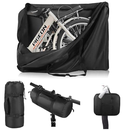 Bicycle Transport Bag, Waterproof, Durable 900D Carry Case for 20 Inch Bag, Folding Bike, Universal Folding Bicycle Transport Storage Bag with Strong Strap for Folding Wheels, Outdoor Bicycle Storage
