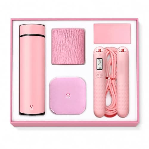 5-Piece Fitness Gift Set for Women, Insulated Bottle, Towel & Power Bank