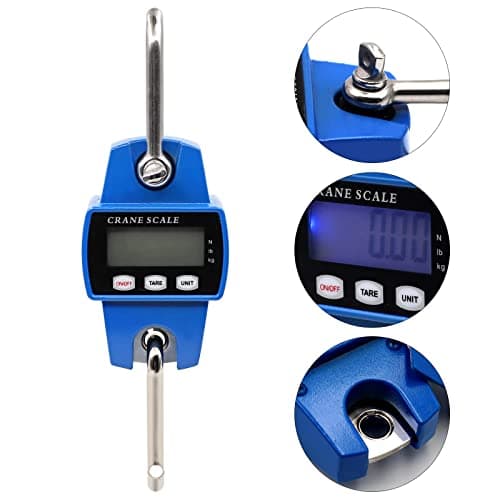 MUALROUS 300kg Mini Digital Crane Scale 600lb Hook Hanging Scale (Blue) — view 3
