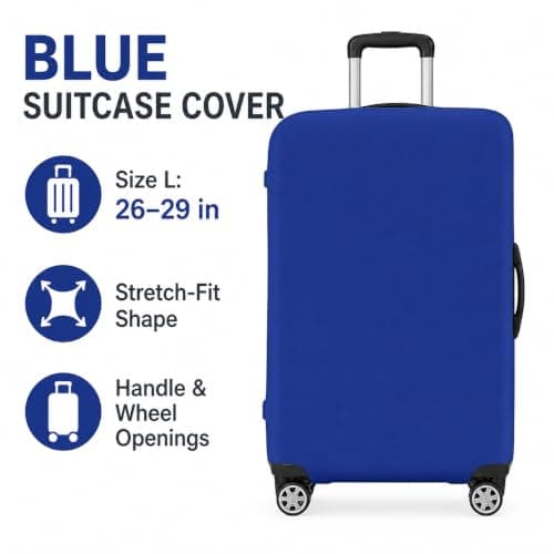 1-Piece Suitcase Cover, Size L (26-29 Inch) Elastic Luggage Protector — view 3