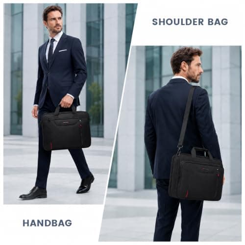 EMPSIGN Laptop Bag Briefcase for Men Women, 17.3 Inch Messenger Bag — view 2