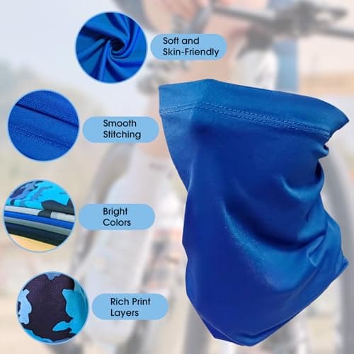 6 pcs Snoods for Men & Women, Motorcycle Neck Warmer Windproof Mens Snood — view 3