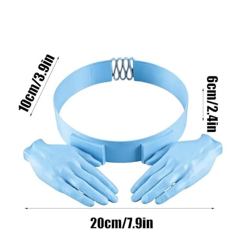 Beach Hats for Women, Lightweight Headwear as Joke Props | Funny Hand Shaped Sun Hat - for Summer Holidays, Travel Trips, Fishing, Golf, Hiking, Gardening, Swimming Pool, Outdoor Sp, blue — view 5