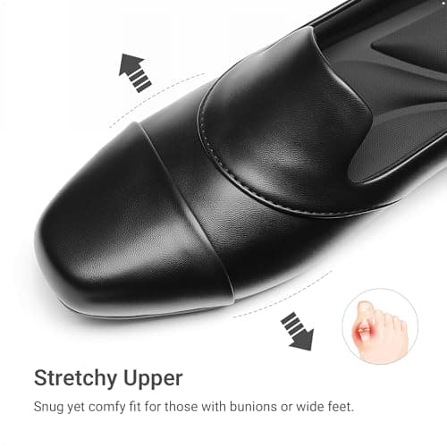 DREAM PAIRS Women's Loafers Orthopedic Work Dress Shoes,Black-Pu,5.5 — view 4