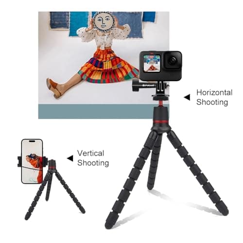 REFLEX CAMERA Flexible Mini Octopus Tripod 1/4'' Screw | Adjustable Bendable Legs Compatible with Canon, Nikon, Sony, Go Pro, Insta | Portable Travel Tripod for Photography & Vlogging — view 4