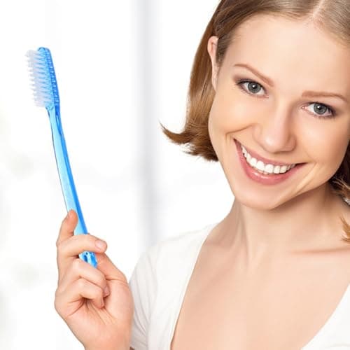 Manual Toothbrushes 10pcs Large Head Plastic Hard Bristles for Adults — view 4
