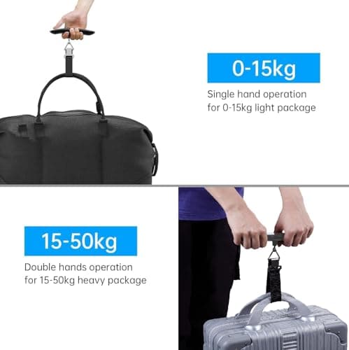 CAMRY Digital Luggage Scale Travel Suitcase Weighing, 110lb/50kg, Black — view 6