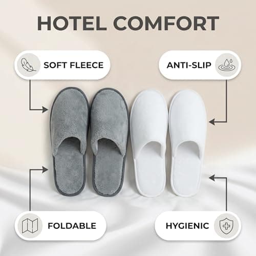 JXAurix 4 Pairs Size 42 Closed Toe Spa Slippers, indoor slippers(2 colores) — view 3