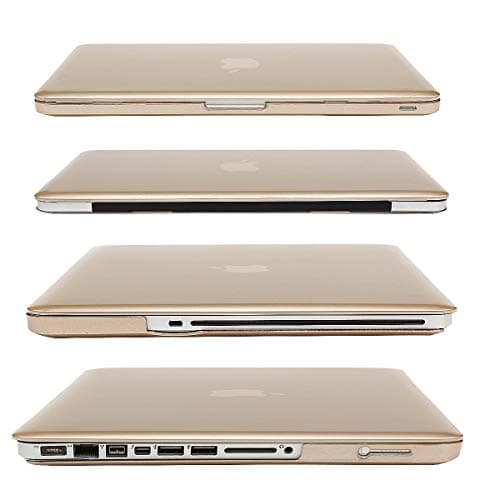 FINDING CASE MacBook Pro 15" with CD-ROM (non-retina) case (Model A1286), ultra-thin soft touch hard shell cover case protector for Apple MacBook Pro 15 inch with CD-ROM (Gold) — view 4