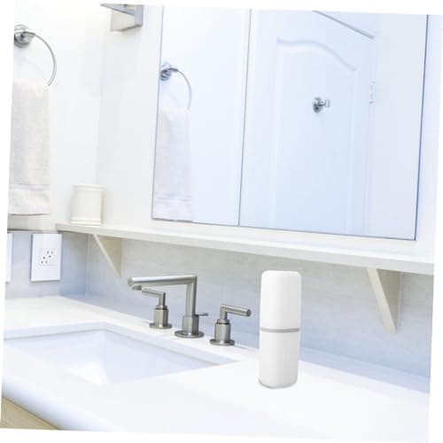 WRITWAA Toothbrush and Toothpaste Storage Box White Plastic Travel Holder — view 6