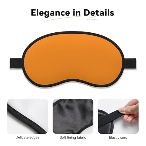 Deep Yellow Sleep Eye Mask, Soft & Comfortable for Men, Women, Comfortable Sleep Mask — view 3