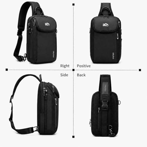 UMydeal Sling Bag Mens Crossbody Bag RFID Anti Theft Travel Shoulder Bag — view 6