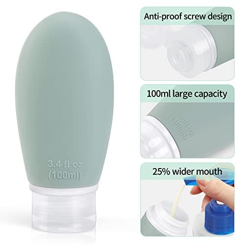 Opret 100ml Silicone Travel Bottle for Toiletries, 3 Pack Leak Proof — view 4