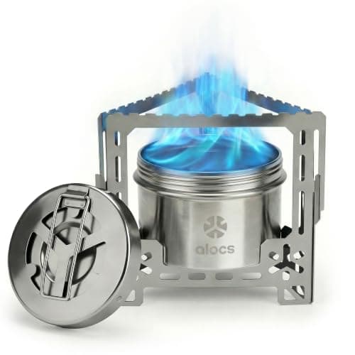 ALOCS 2250W Alcohol Stove Set with Foldable Stand Camping Stove
