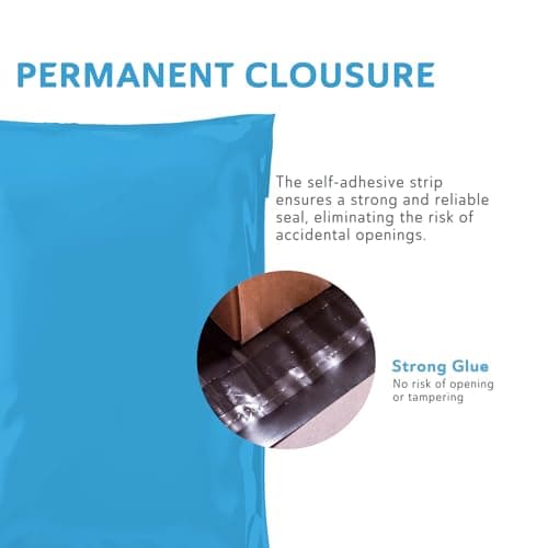 Straame 60x Blue Opaque Postage Bags, Mixed Size Self Seal Mailers, 4 Sizes — view 3