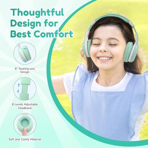 EarFun K2 Kids Headphones Wireless with Mic 45H Playtime, Volume Limit — view 5
