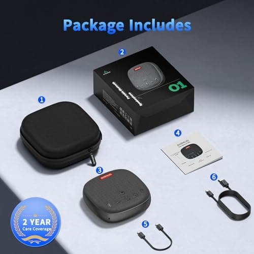 AIRHUG Conference Speaker and Microphone, Bluetooth & USB Speakerphone — view 6