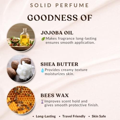 JEKUU Solid Perfume (Pack of 4)12g | Fresh, Sweet and Creamy, Modern addictive aroma, Rich and Smoky warmth and sweetness | Long Lasting, Alcohol-Free, Travel-Friendly Perfume — view 2