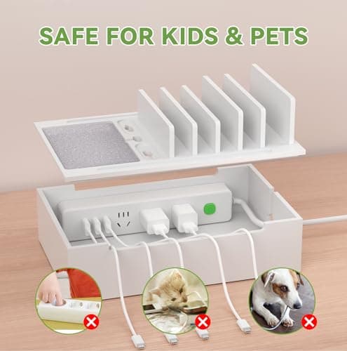 Pezin & Hulin Bamboo Charging Station for Multiple Devices White — view 3