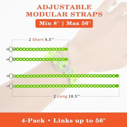 Brolena Modular Straps (4-Pack), Flexible Multi-Tool, Gear Strap for Outdoor Adventure, Survival, Camping, Travel, EDC — view 3