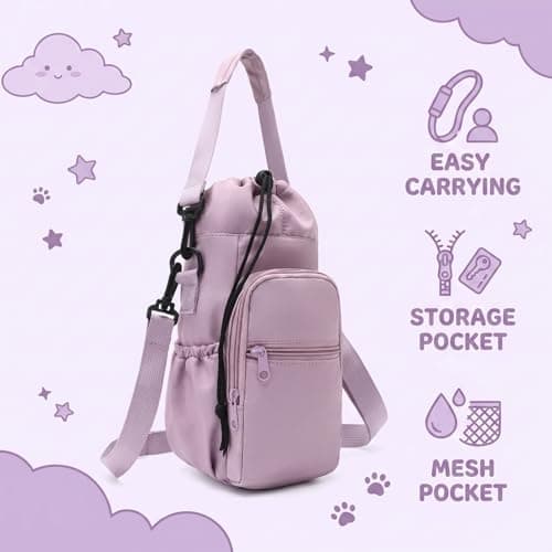 NHCDFA 1 PCS Water Bottles Carrier with Shoulder Strap, Water Bottle Bag, Water Bottles Carrier & Water Bottle Sling, Lightweight for Daily Use Outdoor Carrying — view 4
