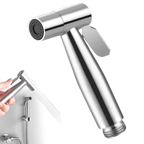 Hand Held Bidet Sprayer, Stainless Steel Portable Bidet Sprayer, Bidet Attachment for Toilet, for Bathroom Personal Hygiene Cloth Diaper Cleaning