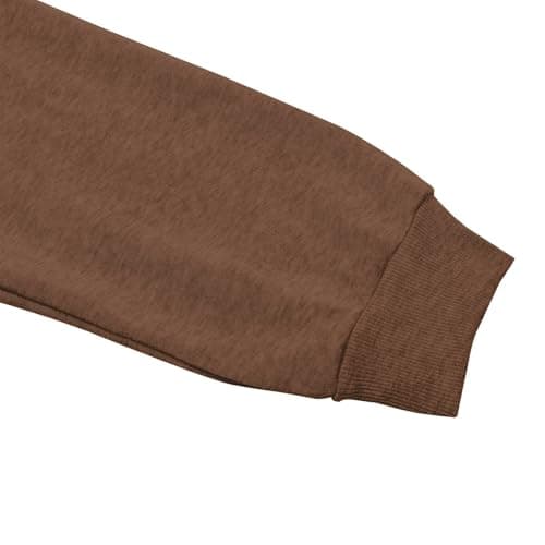 Generisch 2026 New Arrivals Casual Plain Set for Men, Comfortable, Relaxed Fit, Daily Wear for Outdoor Activities in Spring, Winter, coffee, XL — view 2