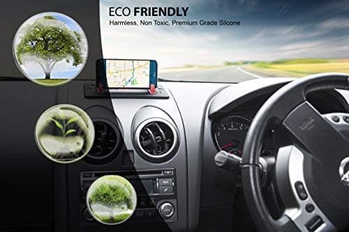DreamLine Products Car Phone Holder Dashboard Mat - Limited Edition, for all Vehicles, Cell Phones GPS (Black/Red) — view 5