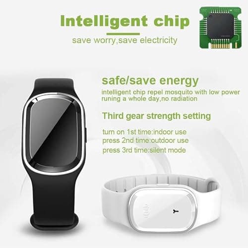 Moskito Pro Mosquito Repellent Bracelet, Ultrasonic (Beige,B) — view 6