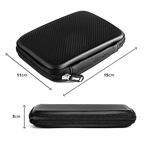 Duronic HDC2 BK Hard Drive Case EVA Portable Shockproof Travel Pouch, Black — view 3