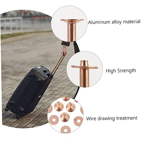 Tofficu 10 Sets Leather Rivets Kit Alloy Metal Leather Rivets for Luggage and Bag Repair Rustproof High Strength with Easy Installation Bag Fasteners — view 3