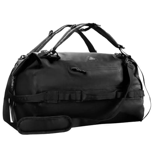 Haimont IPX7 Waterproof Roll-Top Dry Duffel Backpack, Black, 60L