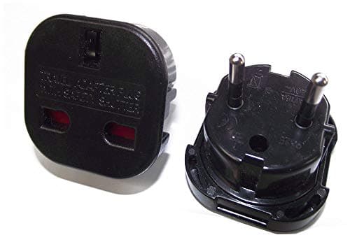 European Travel Plug x 5 Pack (Black)