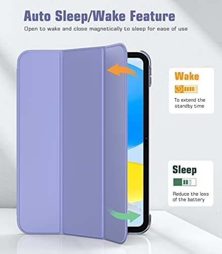 TiMOVO Case for iPad A16 11th Gen 11"/10th Gen 10.9", Lavender Purple — view 4