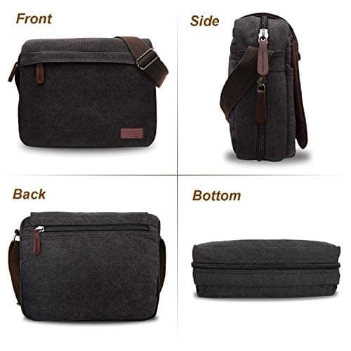 Messenger Bag 13.3 Inch Canvas Crossbody Shoulder Laptop Satchel For Men — view 4