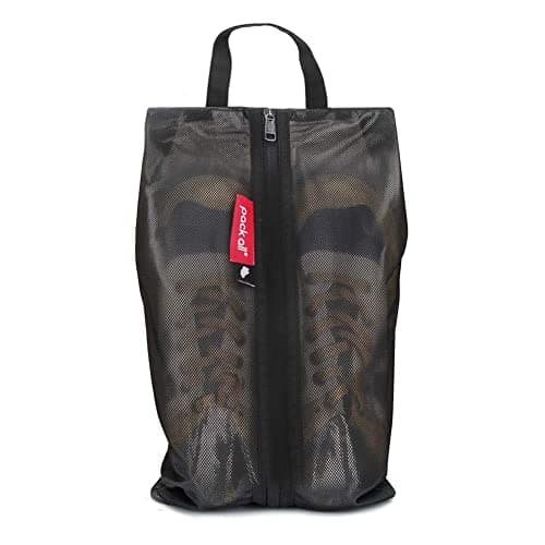 pack all Shoe Bags for Travel, Water Resistant Shoe Pouch Organizer, Black
