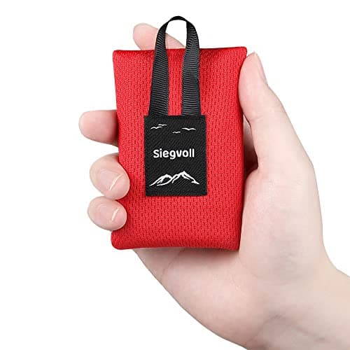 Siegvoll Mini Pocket Beach Mat Picnic Blanket 140 x 110 cm (Black)