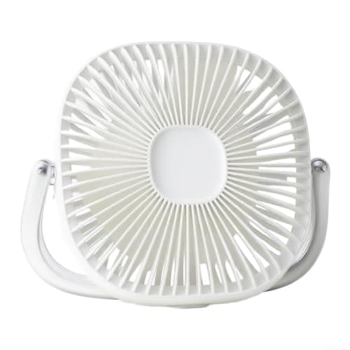 Rechargeable for mini Fan 20cm Portable USB Cooling Rechargeable(Cream White)