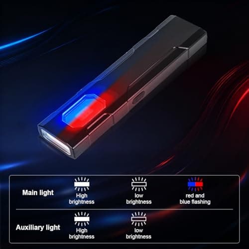 HOTUT Flat EDC Torch, Compact Pocket Flashlight with Clip and Magnetic Base, USB-C Rechargeable, IP45 Waterproof & Drop-Resistant, LED Torch for Hiking, Workshop, Repair — view 4