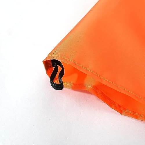 Royalotic Rain Poncho Reusable Adult Waterproof Hood Raincoat Packable Rain Jacket Zipper Rainwear Lightweight Cape with Pocket (orange) — view 6