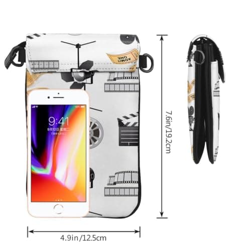 YYHWHJDE Projector Film Genuine Leather Crossbody Phone Pouch — view 4