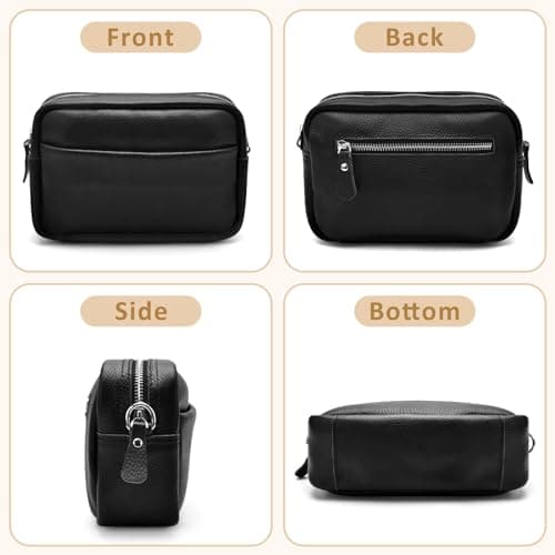 BROTOU Crossbody Bag for Women, Leather Handbag & Shoulder Bag with Adjustable Wide Strap, Chain Strap & 3-Slot Card Holder, Camera Cross Body Bag for Lady Girl Shopping Daily Use — view 6
