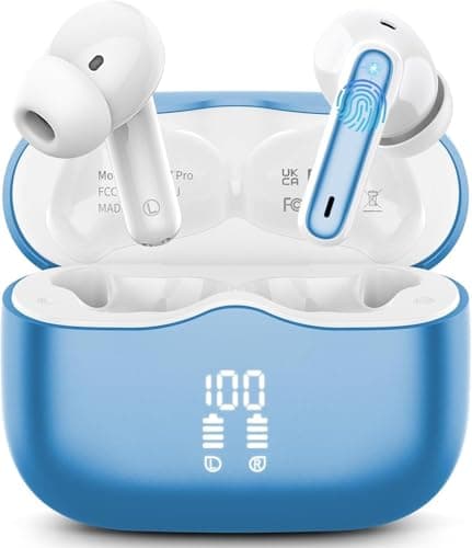 Wireless Earbuds Bluetooth 5.4 with HiFi Stereo Bass, 40H In‑Ear Earphones