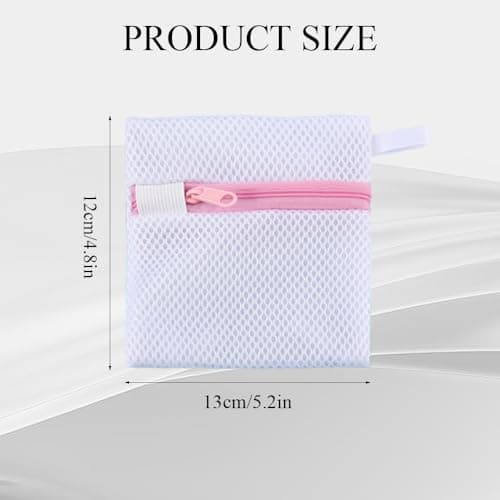 YFTRFR 6 Pack Small Laundry Bag, Mini Anti-Sticking Storage Bag Thick Mesh Zipper Closure Reusable for Protect Delicate Garments, Home, Hotel, Outdoor Travel, Wash Socks, Gloves(5 Color) — view 2