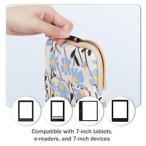 1 Pcs Suitable 6-7 Inch Tablet Sleeve With Zipper Closure Compact Lightweight E-Readers Storage Bag, Suitable for Travel, Commutes & Daily Device Protection — view 4